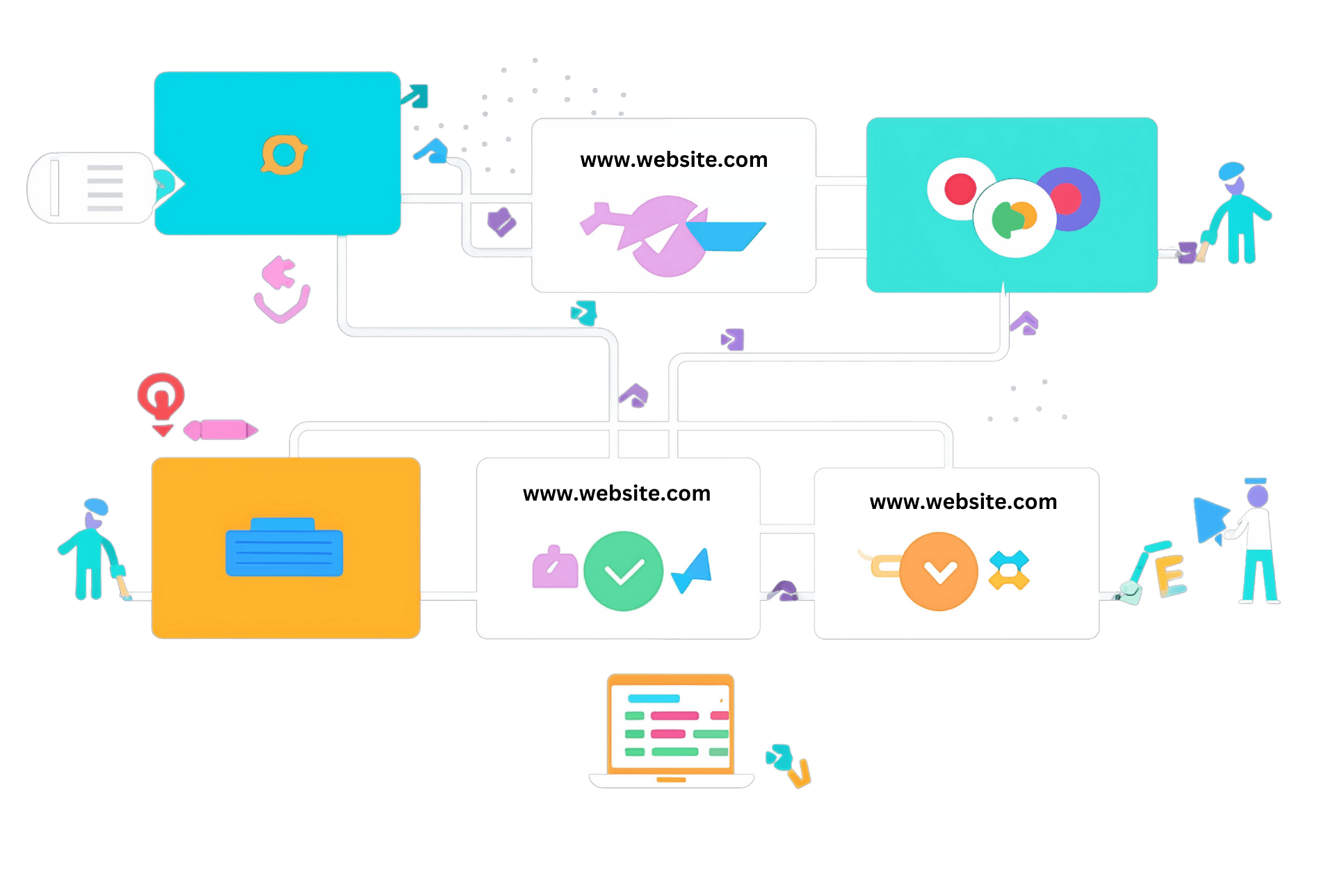 Hero image showing connections being made between companies